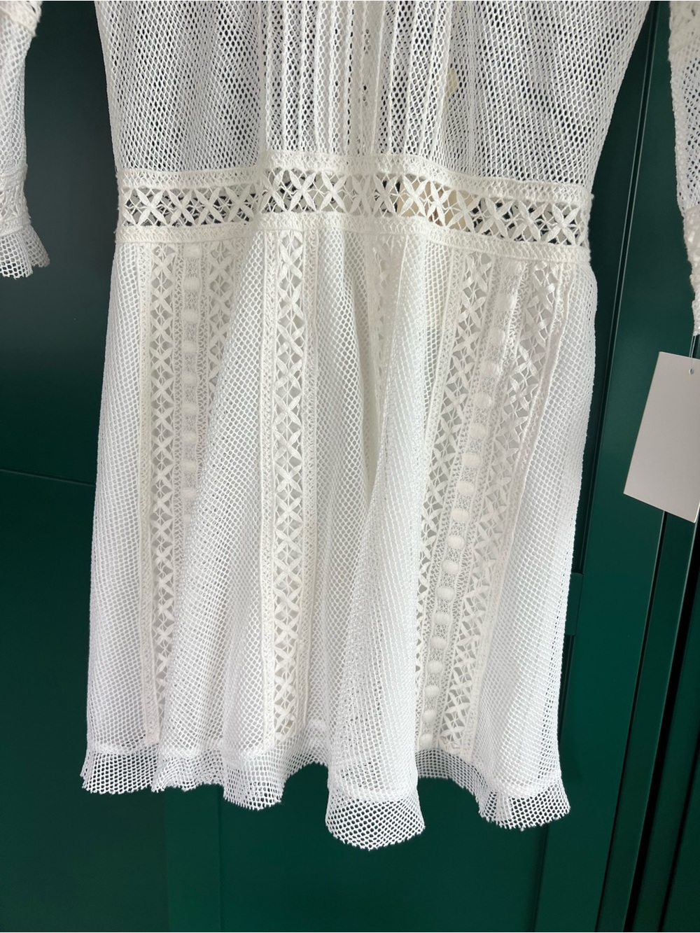 NWT For Love & Lemons Victorian Tulle Mini Dress in White Edwardian Small - Picture 6 of 8